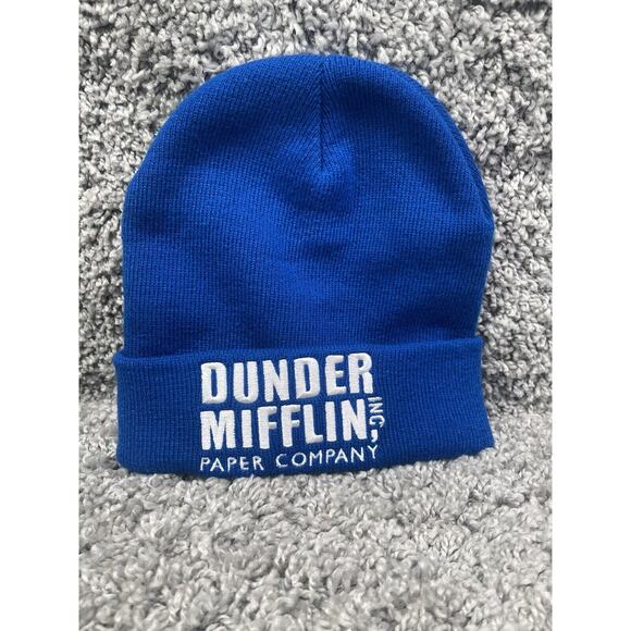 Men's Dunder Mifflin Beanie The Office Paper Company Blue One Size - Picture 6 of 10
